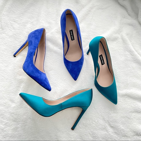 Nine West Shoes - new nine west tatiana blue suede pumps heels